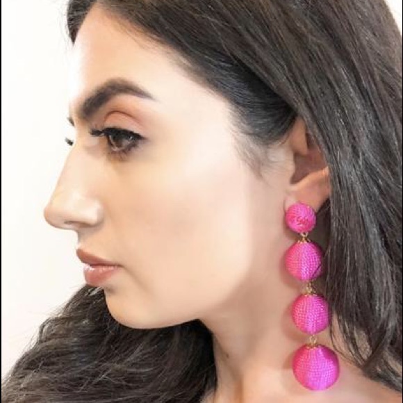 Ball Drop Statement Earrings - Picture 2 of 2